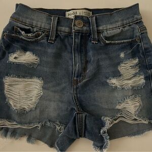 Mudd Ripped Blue Jean Shorts
